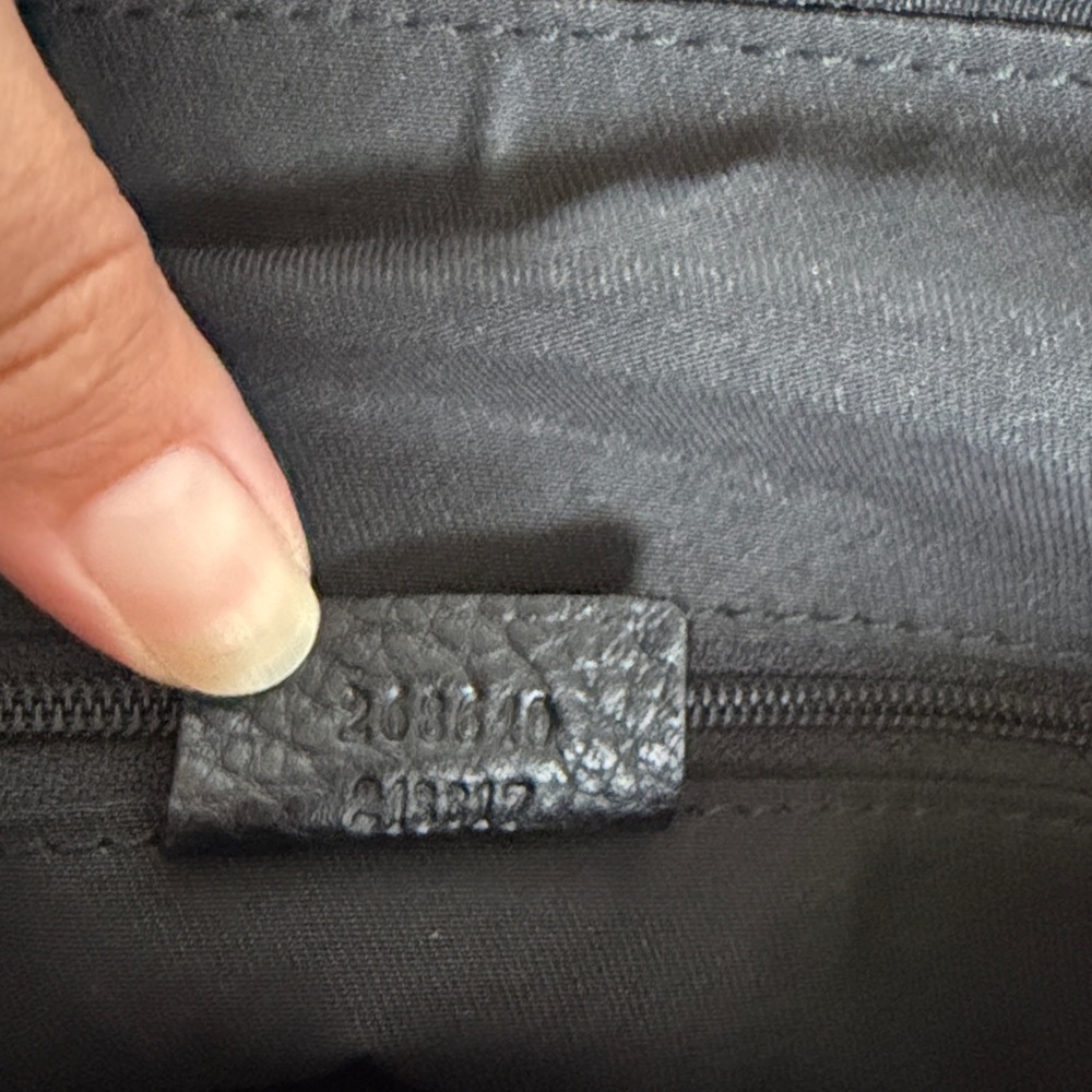 Gucci Black Monogram Canvas Shoulder Bag - Picture 10 of 12